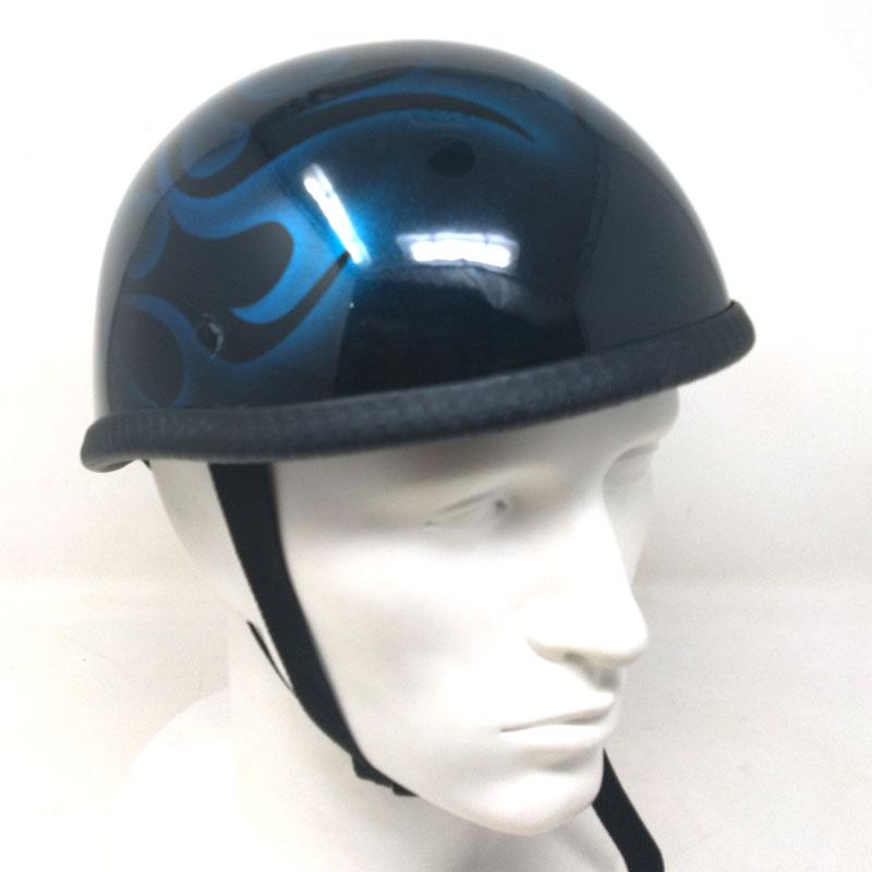 送料無料！装飾用ハーフヘルメット（イーグル） FLAME-CANDY BLUE