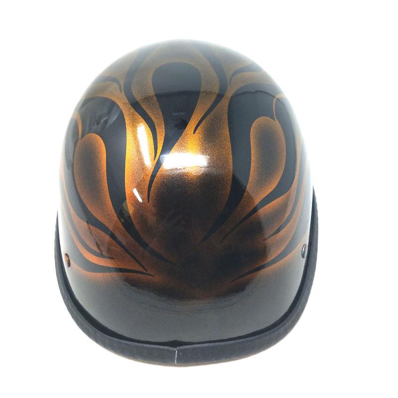 ハーフヘルメット　スキャロップフレイムペイント ハーフヘルメットスキャロップフレイムペイント