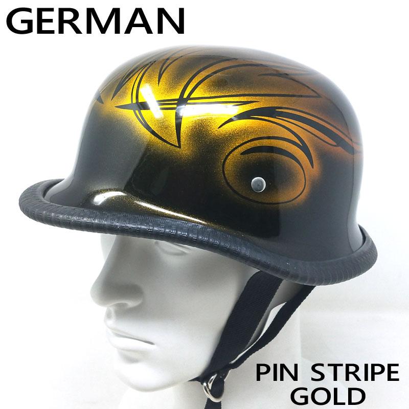 送料無料！装飾用ハーフヘルメット（ジャーマン） PIN STRIPE