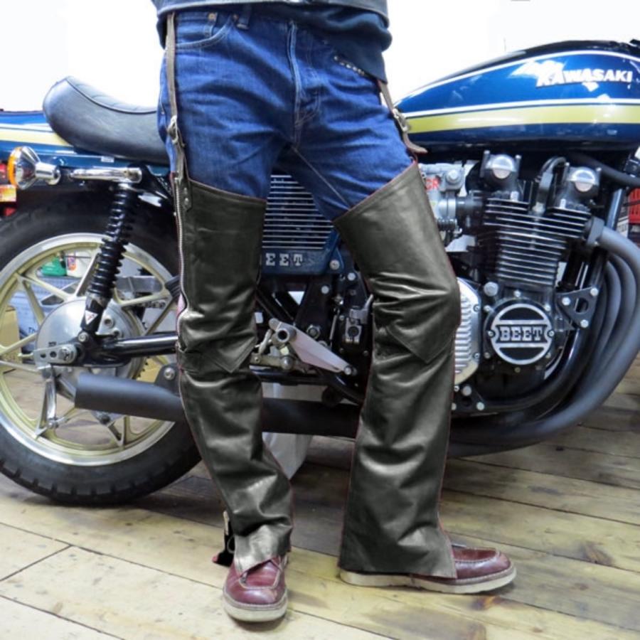 HEAVY レザー ハングチャップス プレーン ガーターチャップス