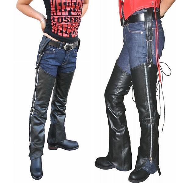 HEAVY レザー ハングチャップス プレーン ガーターチャップス