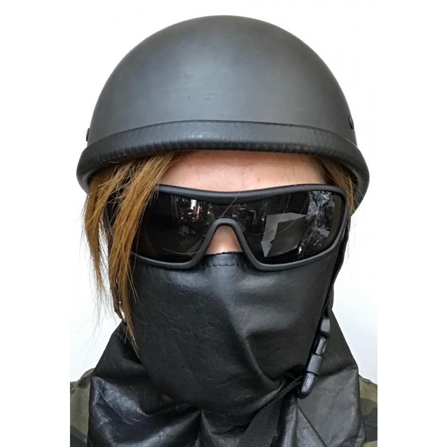 HEAVY 送料無料 レザーフリースフェイスマスク 裏地フリース 防寒 冬用