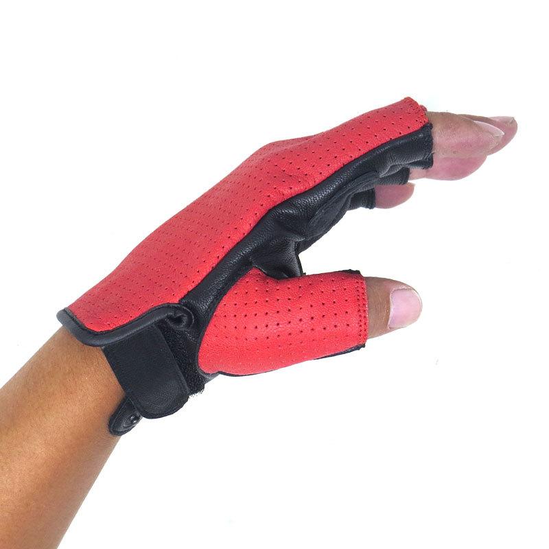 HEAVY メール便送料無料 山羊革 パンチングレザー フィンガーレス