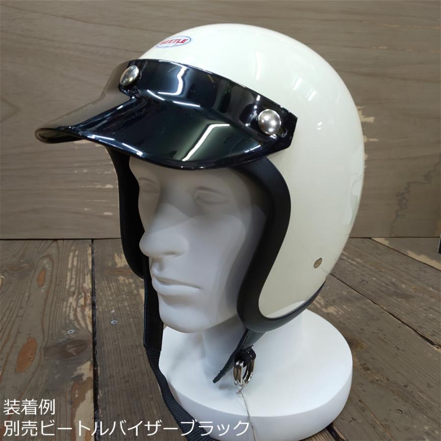 人気 オーシャンビートル ヘルメット L.A.C 廃盤 旧型 アイボリー改 LAC ダブルストラップ カスタムストラップ  ジェットヘルメット ジェッペル OCEANBEETLEの画像