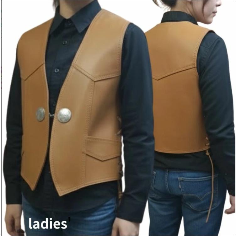 HEAVY MOTOBLUEZ サイドレースレザーベスト Ladies「ブラック」MB