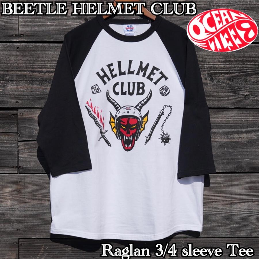 GOOD HELLER Tシャツ EVILACT ocean beetle オーシャンビートル OCEANBEETLE BEETLE HELMET CLUB Raglan 3/4