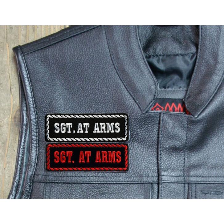 HotLeathers】MC役職パッチ 《SGT.AT ARMS/守衛官・親衛隊長》 刺繍
