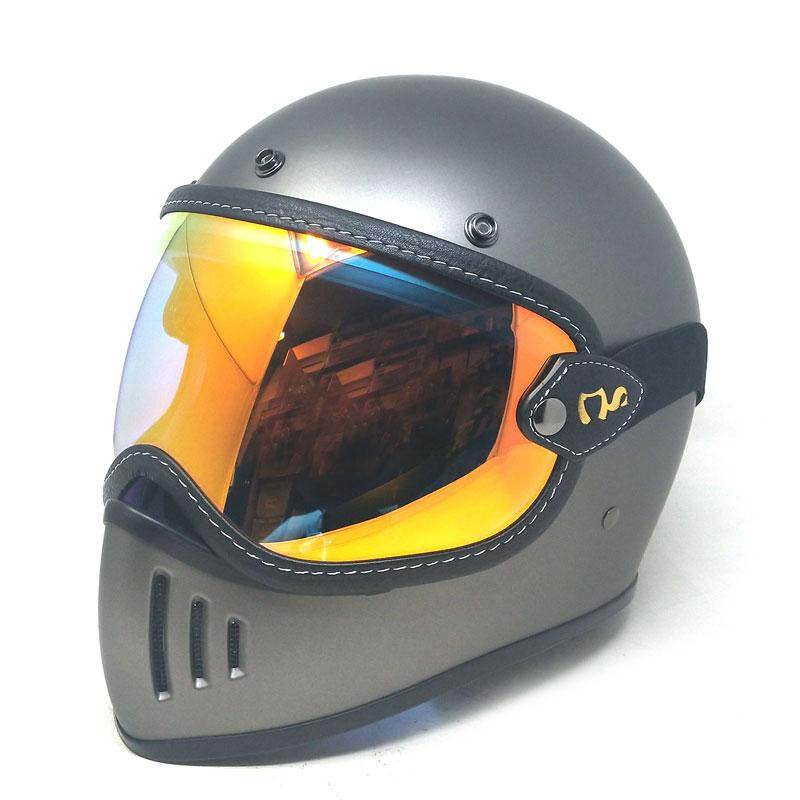 訳あり品SR10 レインボーミラー バイザー 高透過 PCシールド 昼夜兼用 ZERO VISOR SHIELD ゼロバイザーシールド バブルレンズ｜レインボー