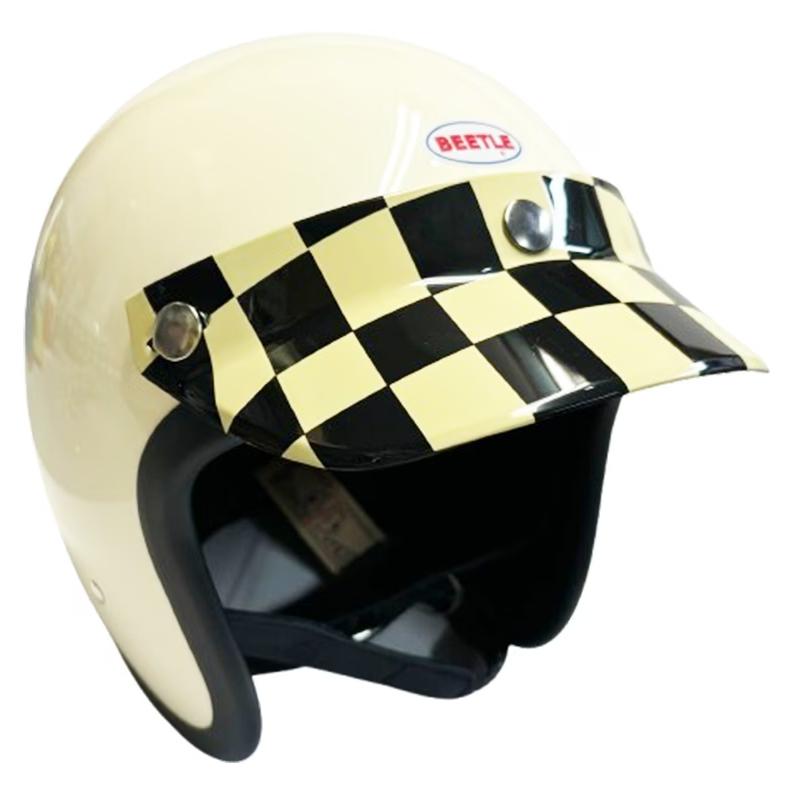 RETRO HELMET VISOR レトロ ヘルメット バイザー チェッカーブラック