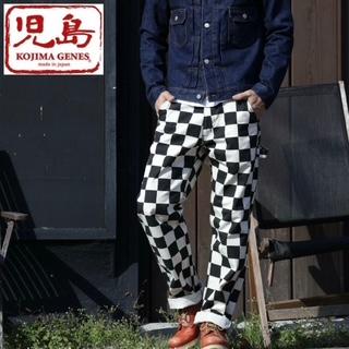 児島ジーンズ ブロックチェック ペインターパンツ チェッカー ワーク