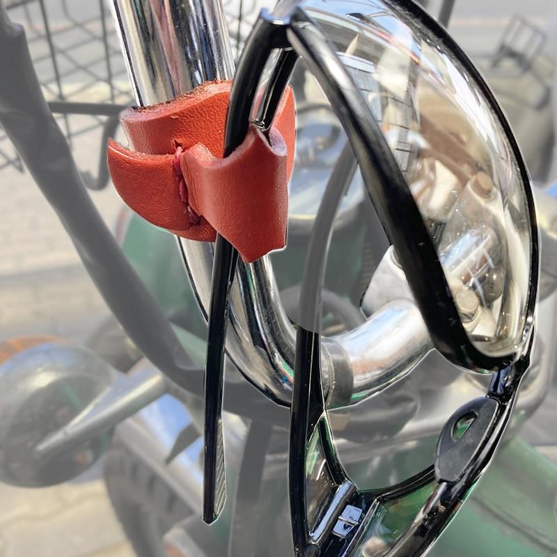 空冷四速】レザーサングラスホルダー S ハンドル取付タイプ ｜くれよん
