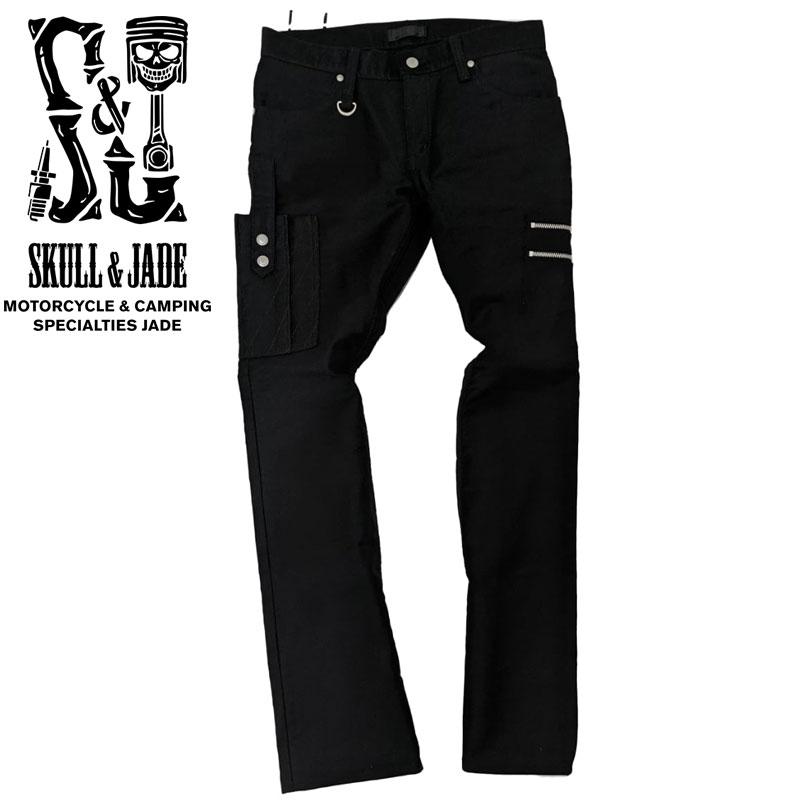 MOTOBLUEZ SKULL＆JADE 14oz モンスターストレッチ デニム