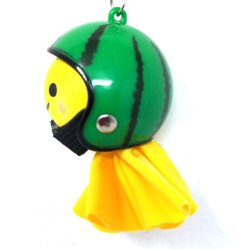 てるぼう＆ヘルメットキーホルダーセット『すいか』 雨 梅雨 てるてる