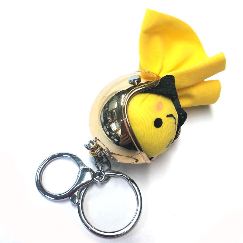 てるぼう＆ヘルメットキーホルダーセット『ゴールド』 雨 梅雨