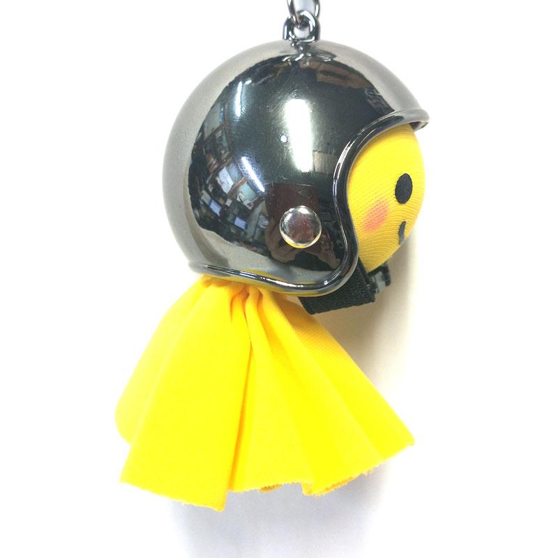 てるぼう＆ヘルメットキーホルダーセット『クローム』 雨 梅雨