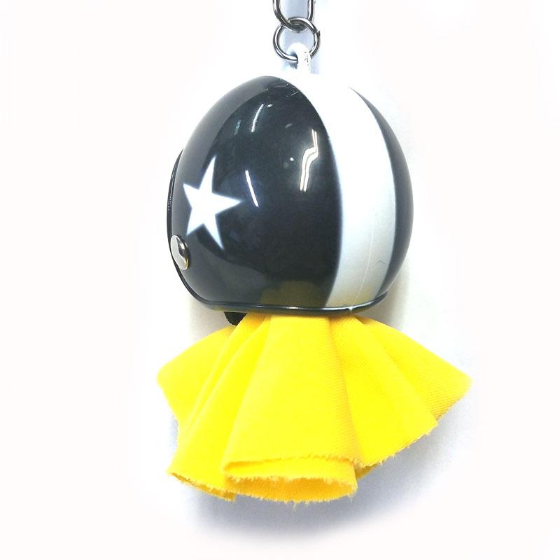 てるぼう＆ヘルメットキーホルダーセット『スター ブラック』 雨 梅雨