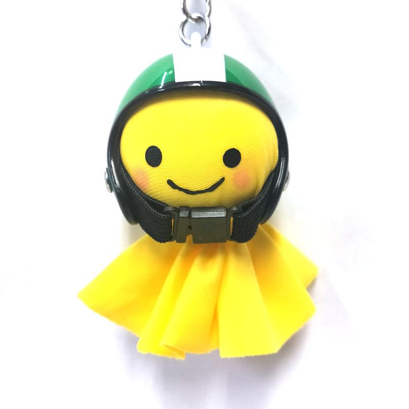 てるぼう＆ヘルメットキーホルダーセット『スター グリーン』 雨 梅雨
