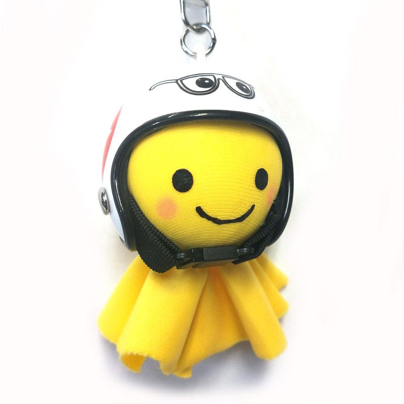 ⭕️てるてる坊主ちゃんキーホルダー てるぼう＆ヘルメットキーホルダーセット『ホワイトスター』 雨 梅雨