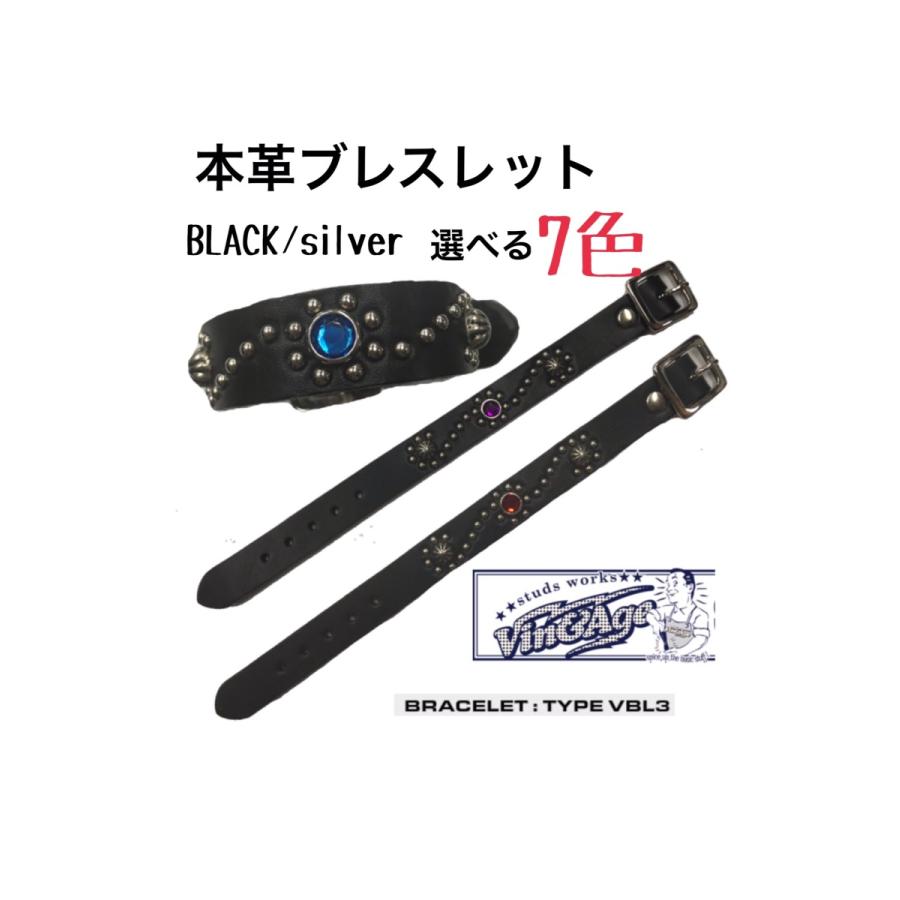 Vin&Age ヴィンアンドエイジ レザーブレスレット 本革 スタッズ Vin&Age ヴィンアンドエイジ レザーブレスレット 本革 スタッズ