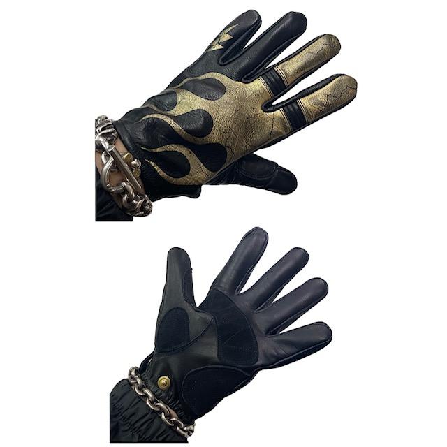 VIN&AGE ラスターグローブ フレアゴールド XLサイズ 全2色【Vin&Age/ヴィン&エイジ】2024SS「Luster Flare Short