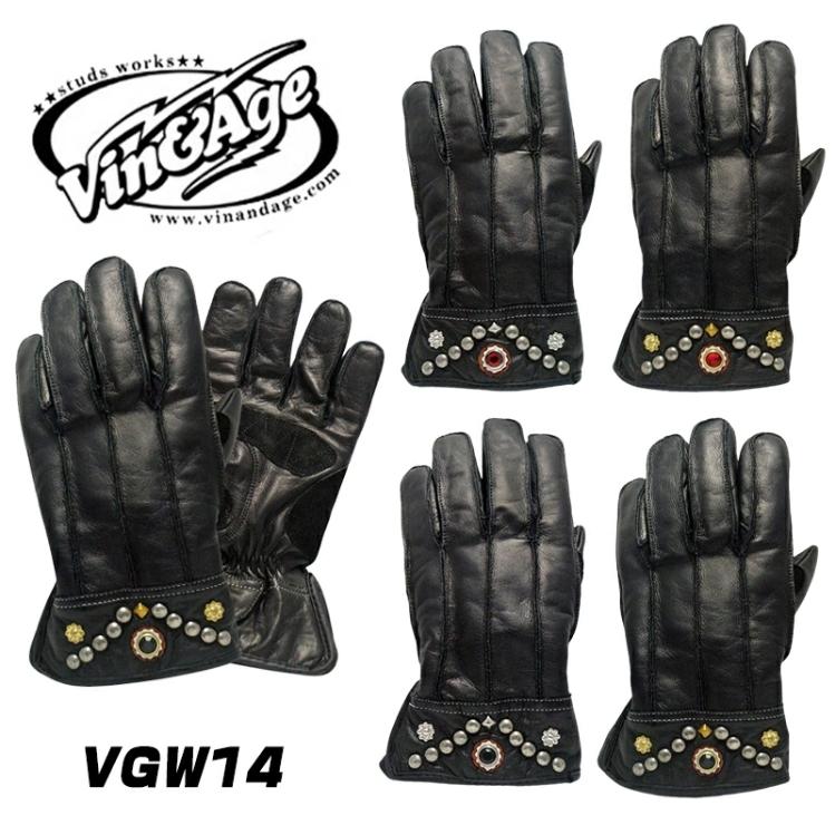 Vin＆Age ヴィン＆エイジ【TYPE VGW14】 Vin＆Age（ヴィンアンドエイジ） 冬用 グローブ VGW14 ブラック 裏ボア