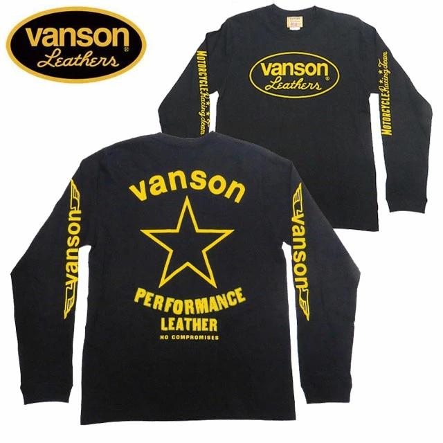 VANSON バンソン長袖Tシャツ「YELLOW STAR」 イエロースター