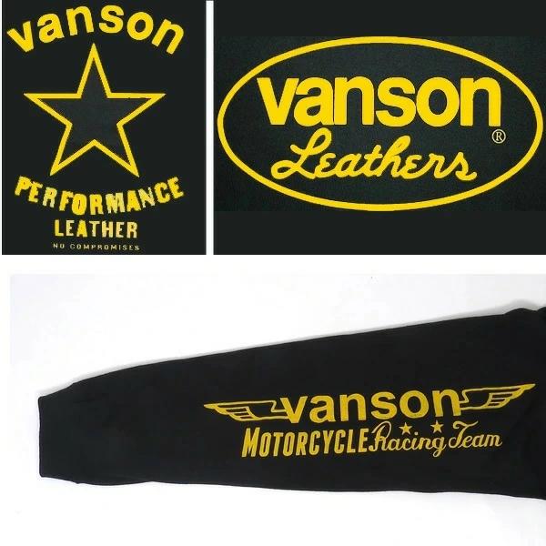 VANSON（バンソン） バンソン長袖Tシャツ「YELLOW STAR」 イエロー
