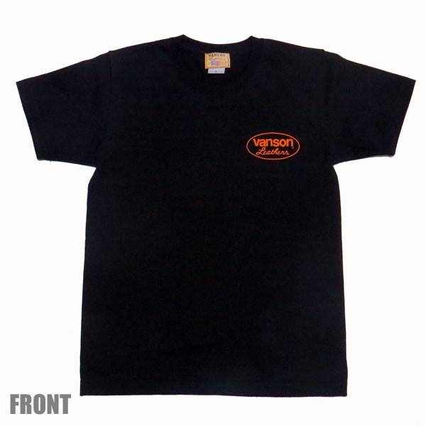 VANSON（バンソン） 半袖Tシャツ「ORANGE STAR」 オレンジスター