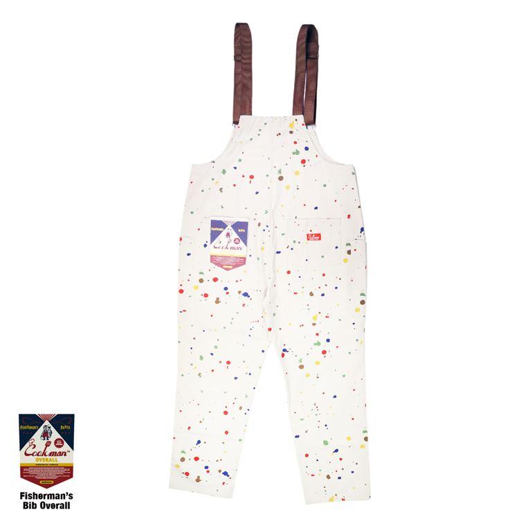 [COOKMAN]オーバーオール ペイントスプラッシュ ペンキ S ユニセックス COOKMAN（クックマン） Fisherman's Bib Overall Sauce Splash（ユニ