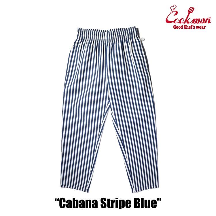 COOKMAN/クックマン　Long Chef Pants  シェフパンツ「Cabana Stripe Blue」（ユニセックス）カバナ　ストライプ　ブルー｜motobluezkobe｜04