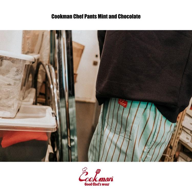 COOKMAN/クックマン　Long Chef Pants  シェフパンツ「Mint and Chocolate」（ユニセックス）チョコミント　ミント　ペールブルー｜motobluezkobe｜13