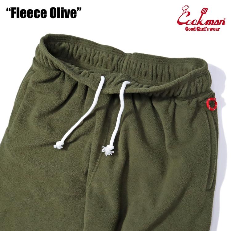 COOKMAN/クックマン　Chef Pants  Fleece　シェフパンツ「Olive」（ユニセックス）オリーブグリーン　フリース　緑｜motobluezkobe｜04