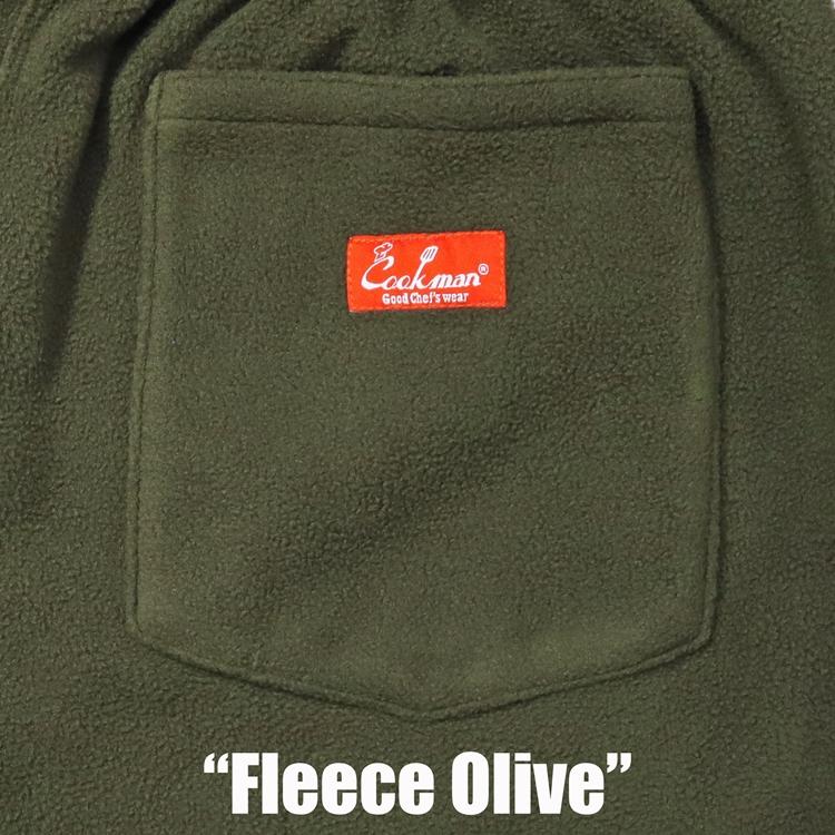 COOKMAN/クックマン　Chef Pants  Fleece　シェフパンツ「Olive」（ユニセックス）オリーブグリーン　フリース　緑｜motobluezkobe｜06