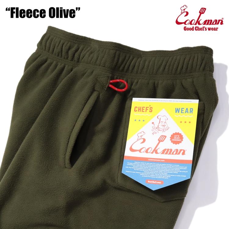 COOKMAN/クックマン　Chef Pants  Fleece　シェフパンツ「Olive」（ユニセックス）オリーブグリーン　フリース　緑｜motobluezkobe｜08