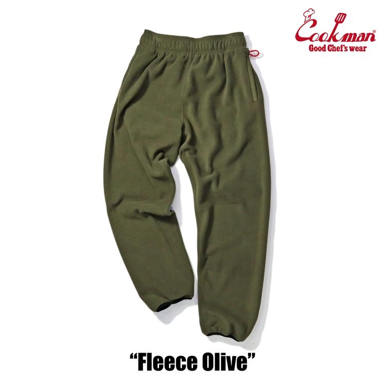 COOKMAN/クックマン　Chef Pants  Fleece　シェフパンツ「Olive」（ユニセックス）オリーブグリーン　フリース　緑｜motobluezkobe｜09