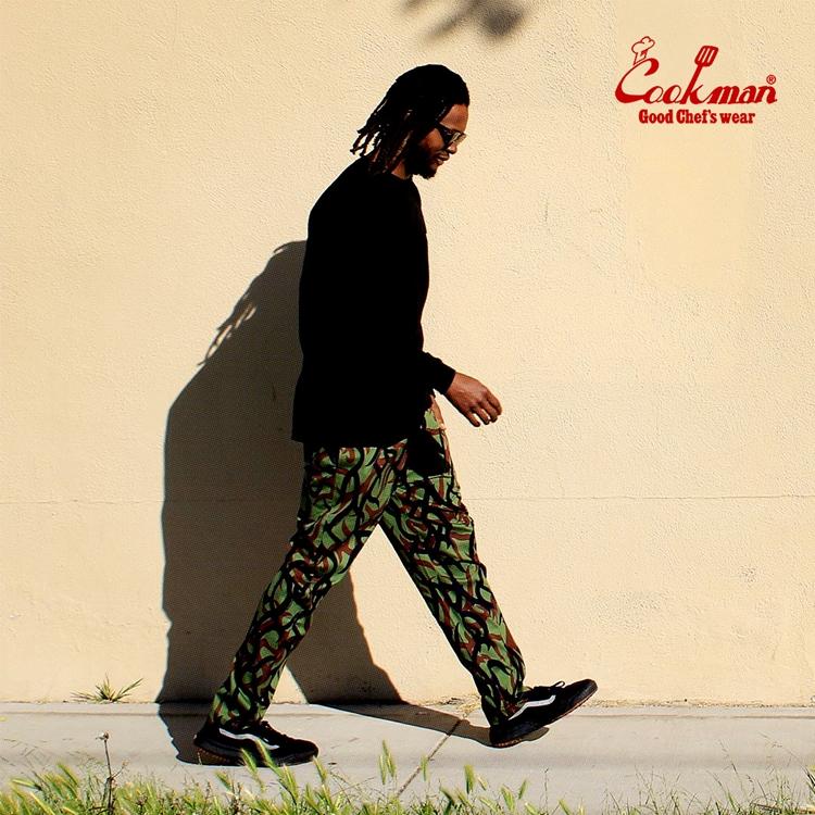COOKMAN（クックマン） Long Chef Pants シェフパンツ「 Tribal Camo