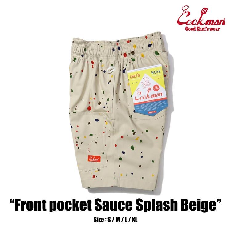 COOKMAN/クックマン Chef Pants Short Front pocket シェフパンツ「Sauce Splash」（ユニセックス