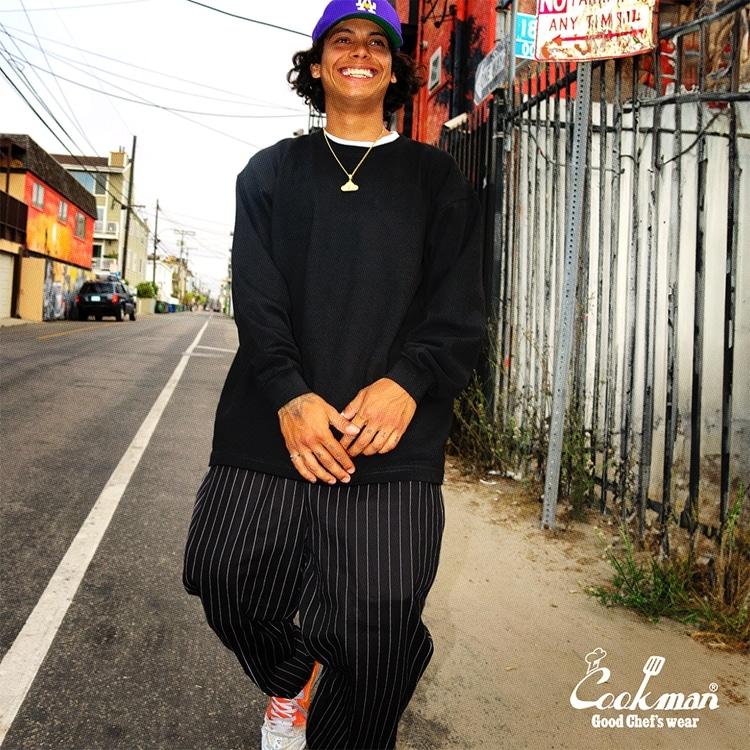 COOKMAN（クックマン） Long Chef Pants シェフパンツ「Pin Stripe