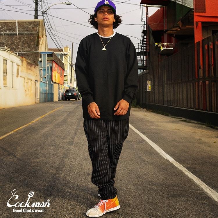 COOKMAN（クックマン） Long Chef Pants シェフパンツ「Pin Stripe
