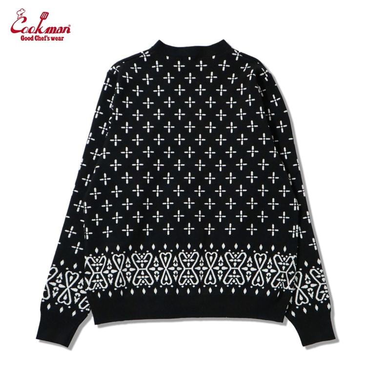 【素敵なデザイン❗️】COMME des GARÇONS 手裏剣柄 セーター COOKMAN（クックマン） カーディガン Knitted Cardigan 「Bandanna