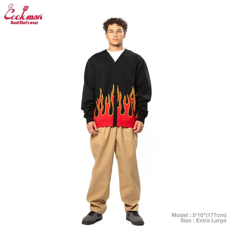 COOKMAN（クックマン） カーディガン Knitted Cardigan 「Flame Black 