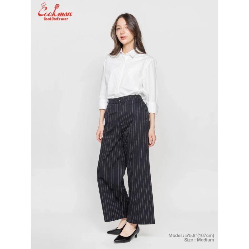 COOKMAN（クックマン） Sally Pants サリーパンツ「Pin Stripe Black