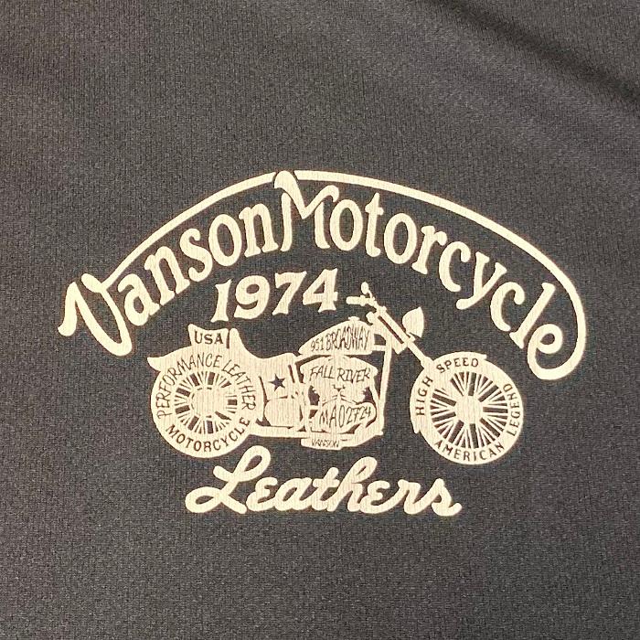 VANSON　バンソン　ドライＴシャツ「MOTORCYCLE」モーターサイクル　吸汗速乾　UV CUT　【モトブルーズ別注】｜motobluezkobe｜03