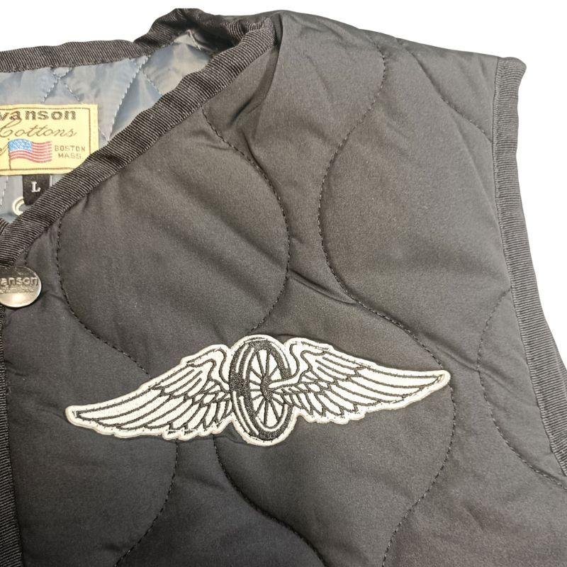 vanson ブラック ベスト M MASSES] VANSON × MASSES NYLON VEST - ALL KEYED UP