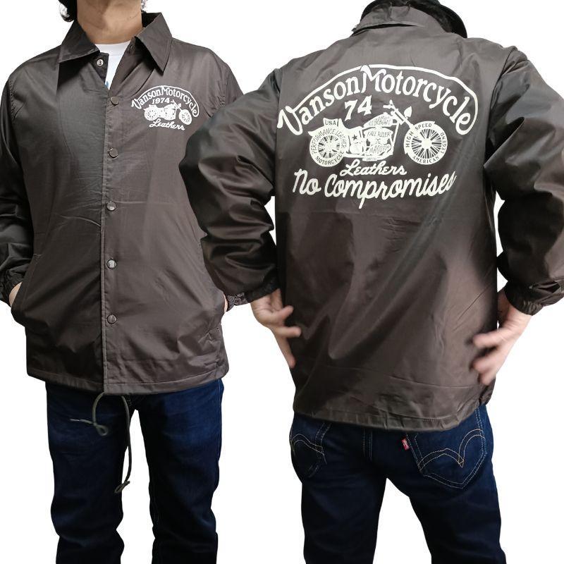 VANSON モトブルーズ別注 コーチジャケット 「MOTORCYCLE」｜2カラー
