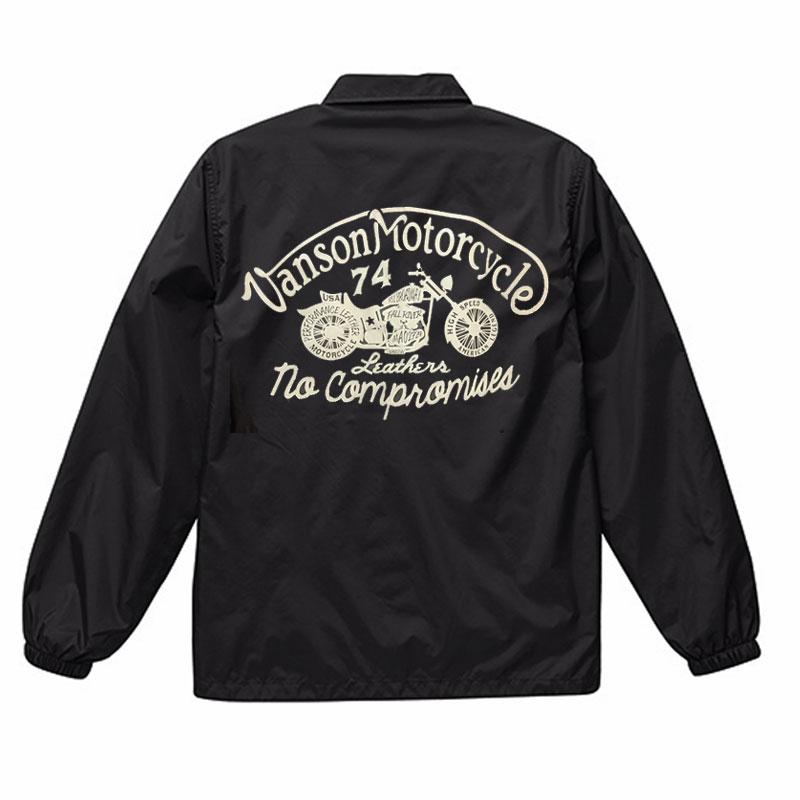 VANSON モトブルーズ別注 コーチジャケット 「MOTORCYCLE」｜2カラー