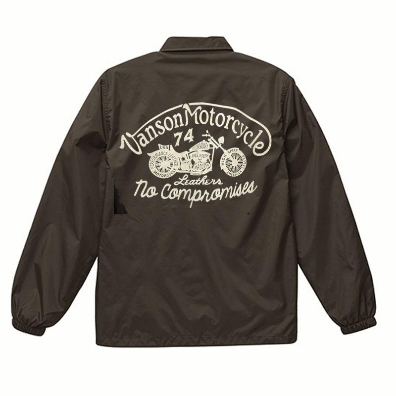 VANSON モトブルーズ別注 コーチジャケット 「MOTORCYCLE」｜2カラー