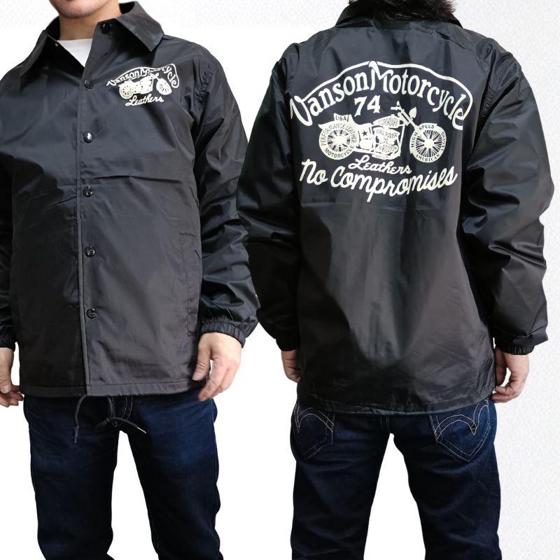 VANSON モトブルーズ別注 コーチジャケット 「MOTORCYCLE」｜2カラー