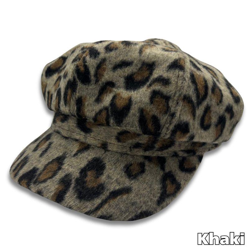 ニュースボーイキャップ 「Leopard」キャスケット 帽子 秋冬