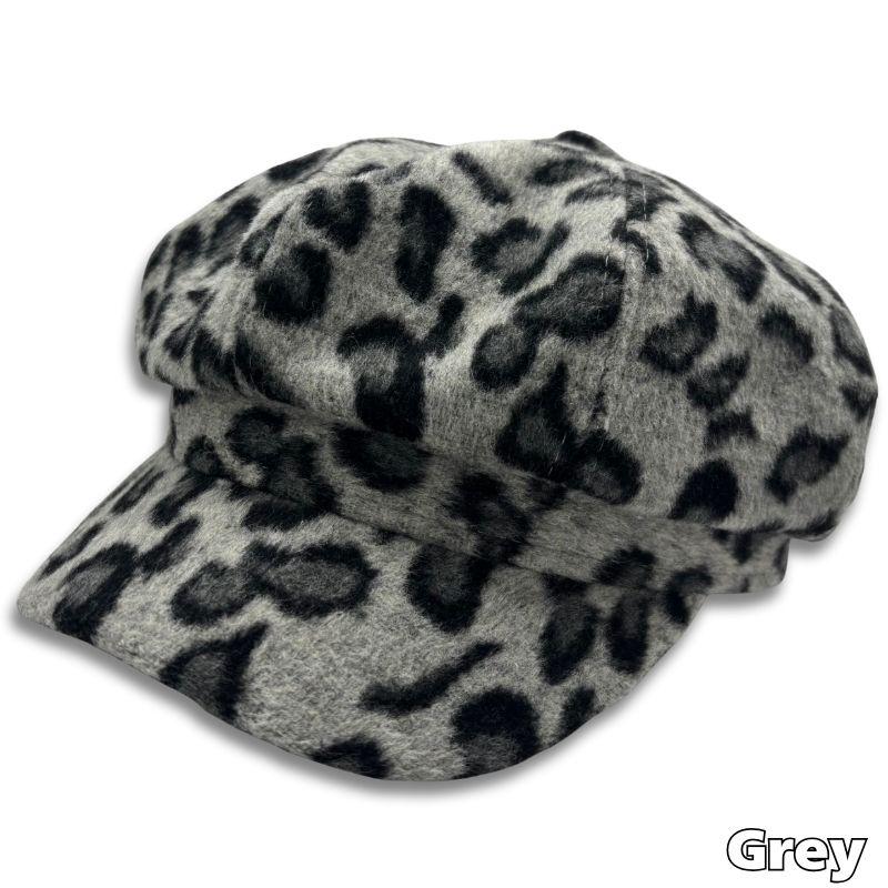 ニュースボーイキャップ 「Leopard」キャスケット 帽子 秋冬